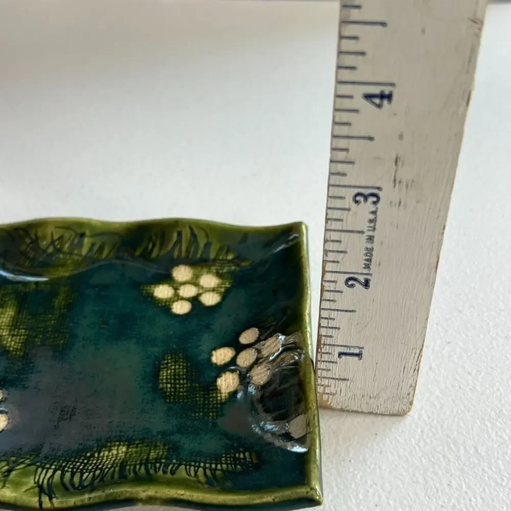 Art Pottery Set of 5 Cake Plates Stoneware Ceramic Handmade Asian Art